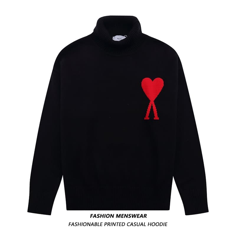 Ami Aeeo White Sweater Turtleneck