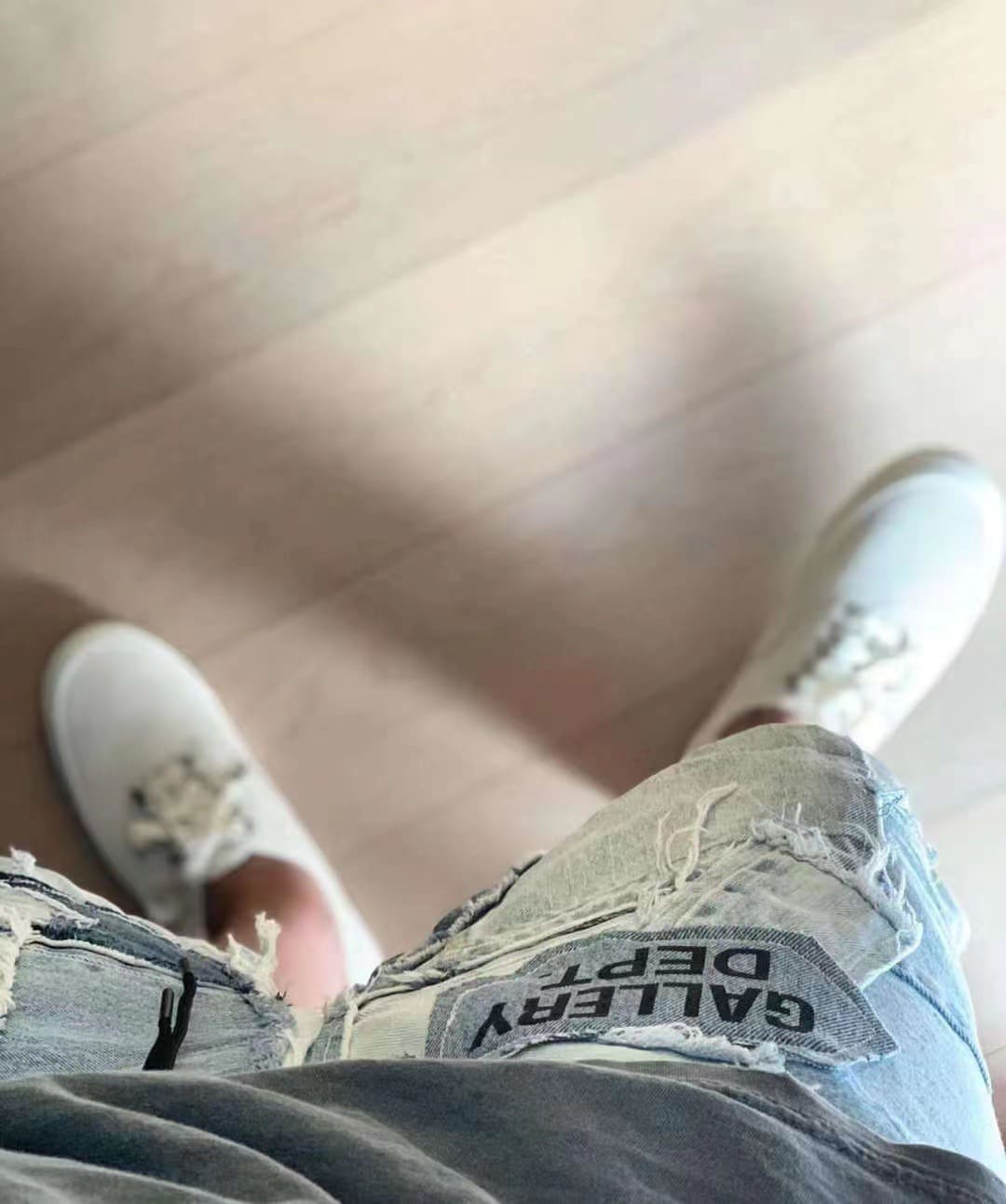 Gallery Dept Patchwork Denim Zuma Shorts Distressed Patch Shorts