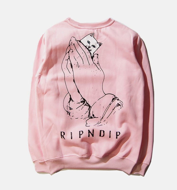 Ripndip Pocket Middle Finger Cat Pullover