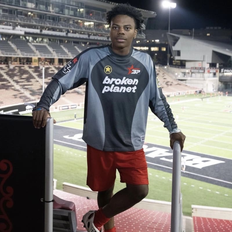 Broken Planet Mesh Color Block Embroidered Long Sleeve T-Shirt