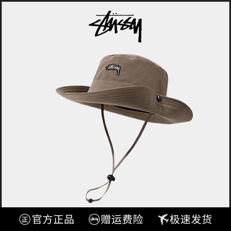 Stussy Outdoor Quick-Drying Bucket Hat Summer Sun Hat for Women