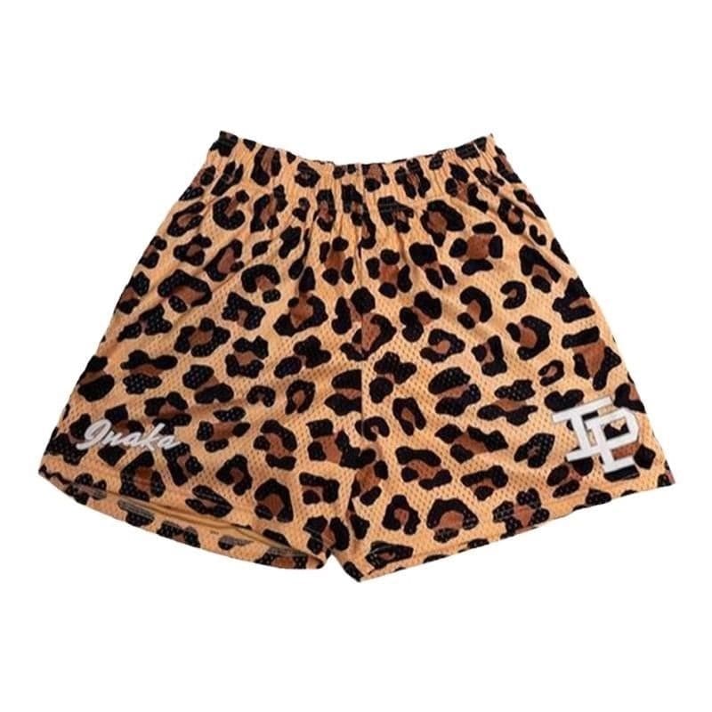 Eric Emanuel Pink Leopard Print Basketball Shorts for Men