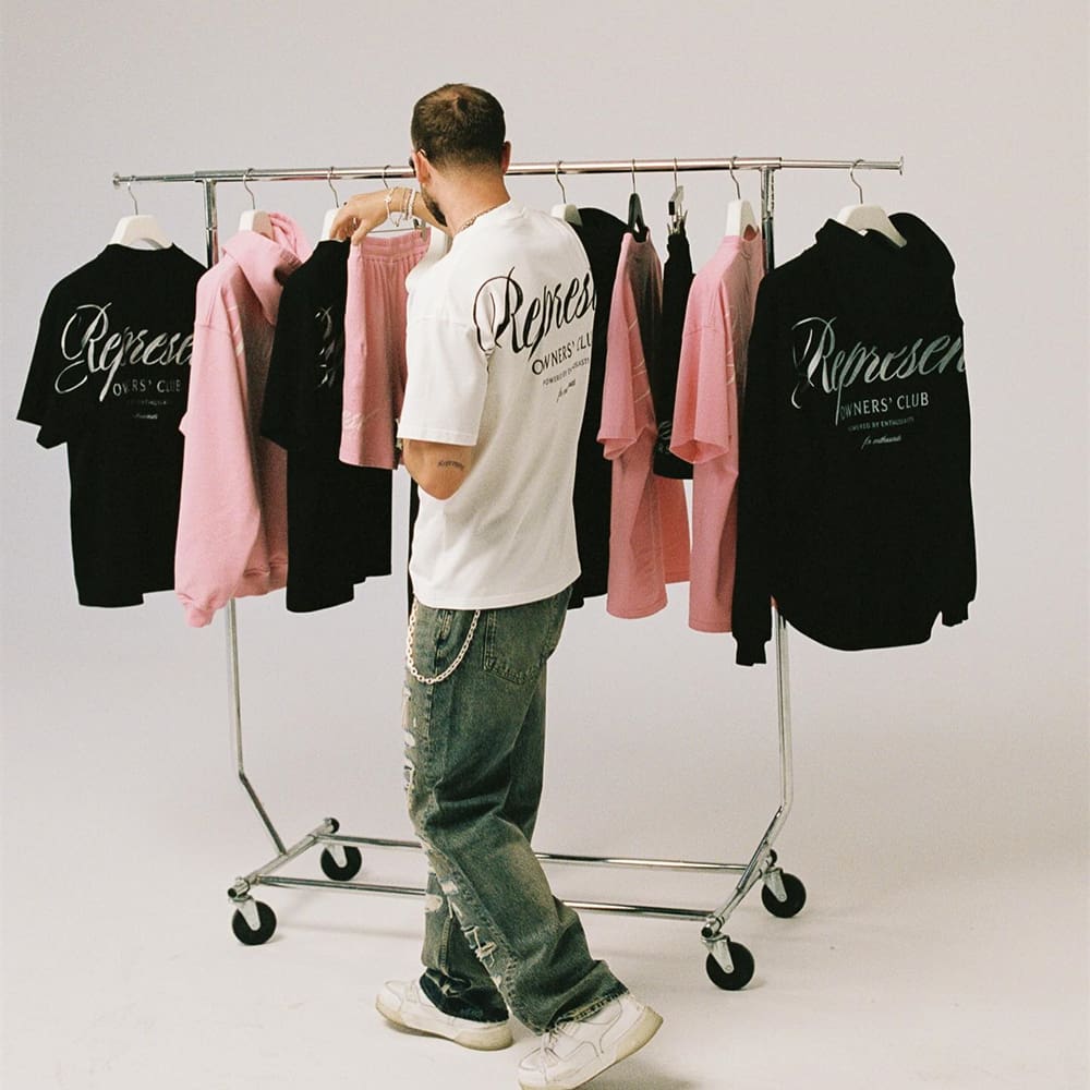 Represent Rep Cursive Script Tee