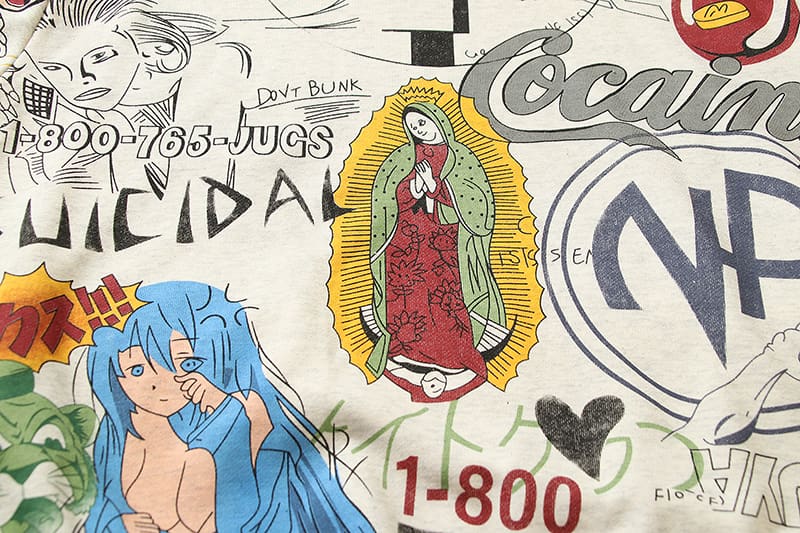 Saint Michael Flame Hand-Painted Retro Distressed Hooded Sweater