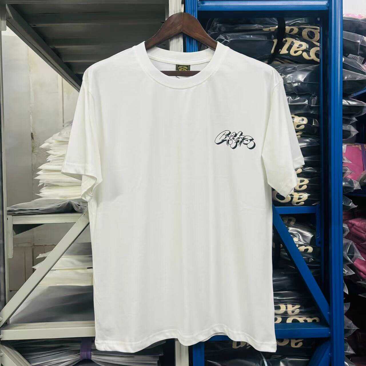 Corteiz Devil Island Casual Street Hip-Hop Graffiti Print Retro Loose T-Shirt