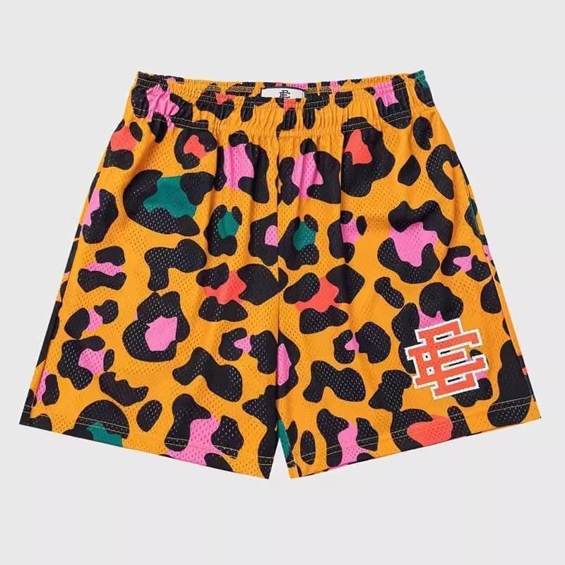 Eric Emanuel Pink Leopard Print Basketball Shorts for Men