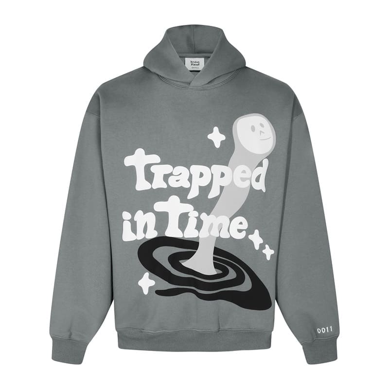 Broken Planet Puff Print Pullover Hoodie for Men and Women