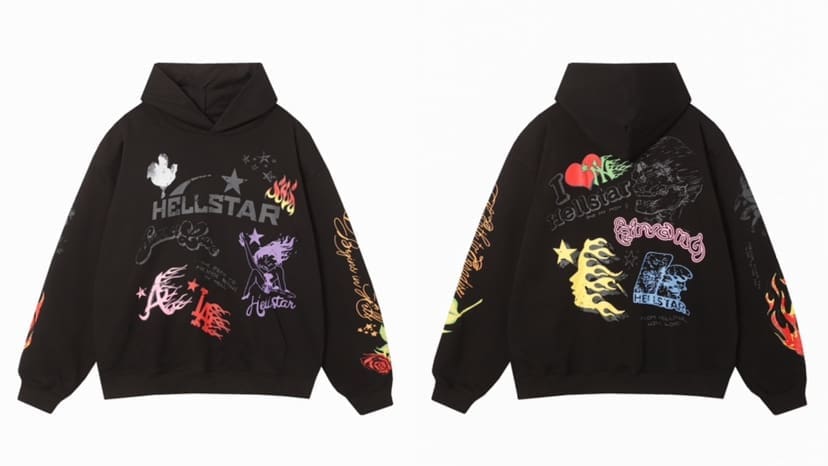 H*lst*r letter print high street hoodie