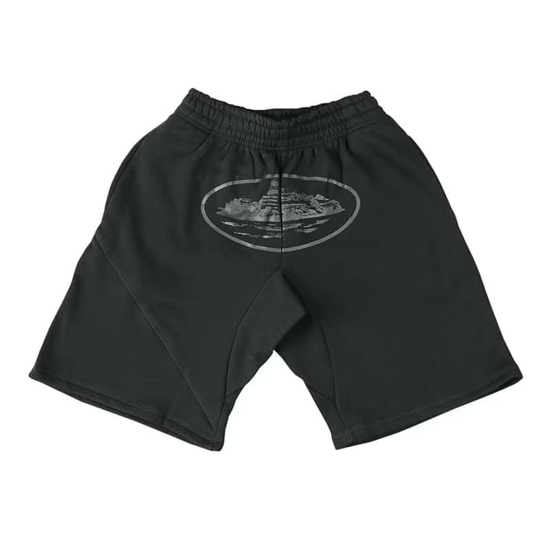 Corteiz Style Hip Hop Print Knitted Shorts