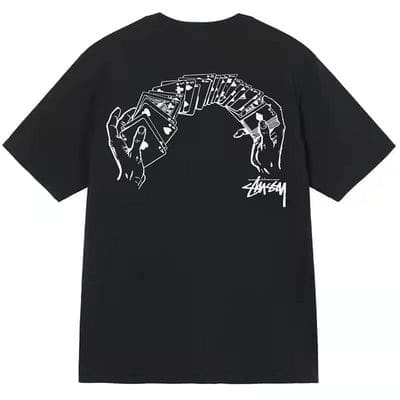 Stussy Crown Surfing Print Short Sleeve T-Shirt for Men and Women 3