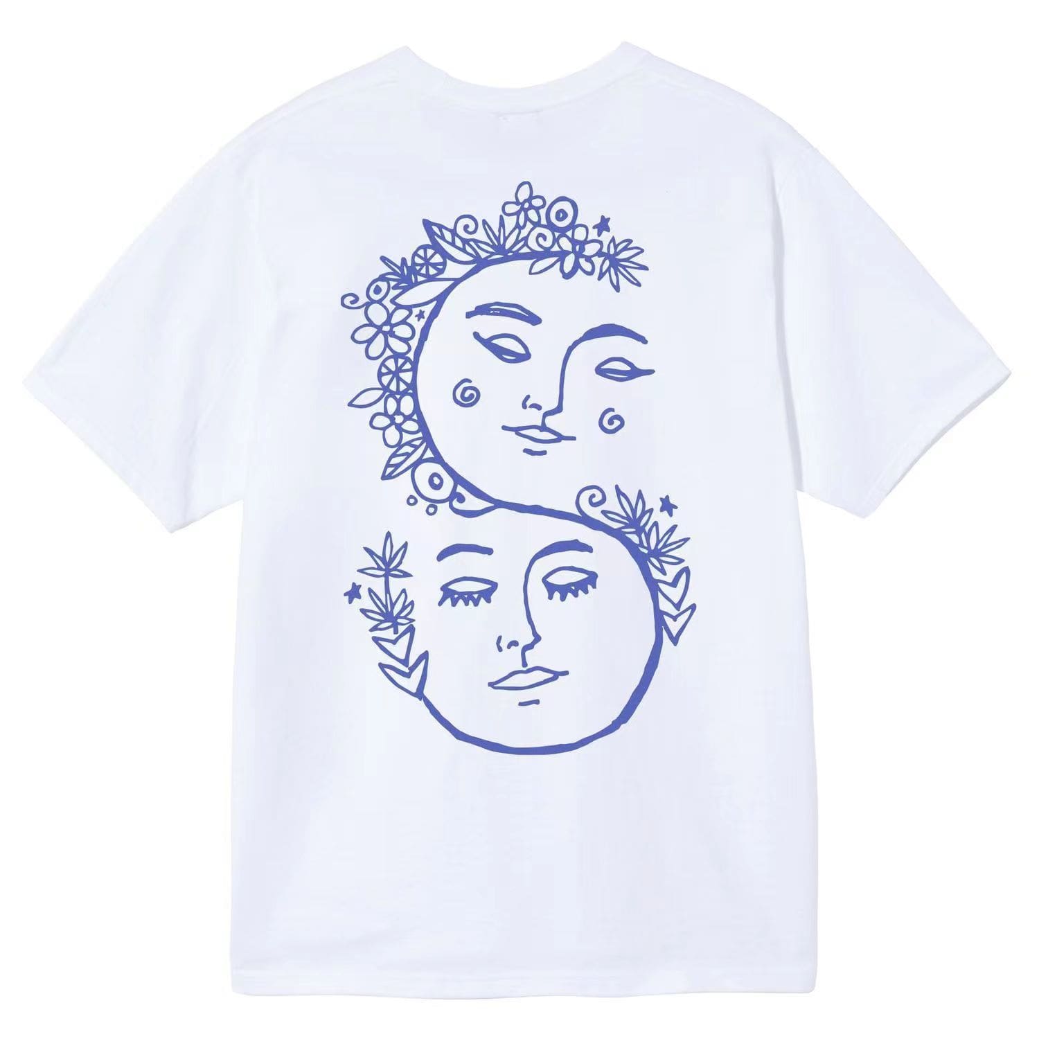 Stussy Crown Surfing Print Short Sleeve T-Shirt for Men and Women 1