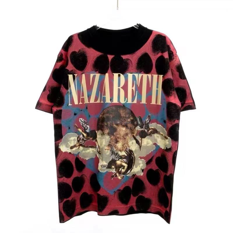 Saint Michael Angel Heart Box Washed T-Shirt for Men and Women