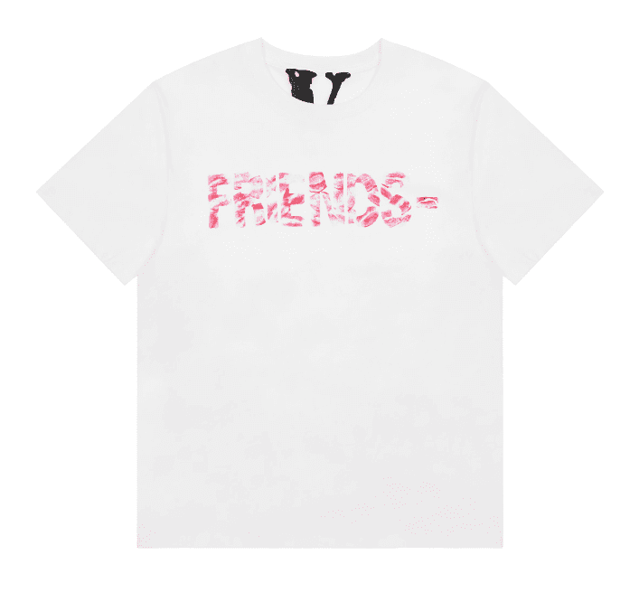 Vlone Lip Print Large V Short Sleeve T-Shirt for Men and Women