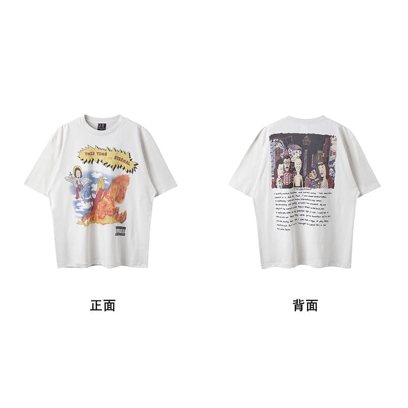 Saint Michael American Vintage Short-Sleeved T-Shirt Hip Hop Niche Style