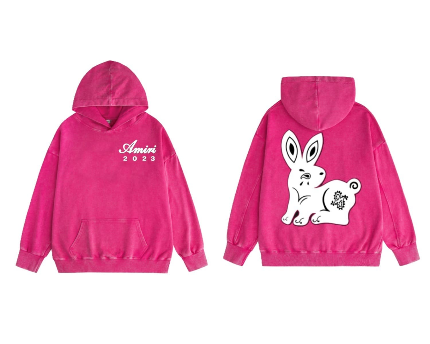 Amiri Washed Wear Pullover Hoodie