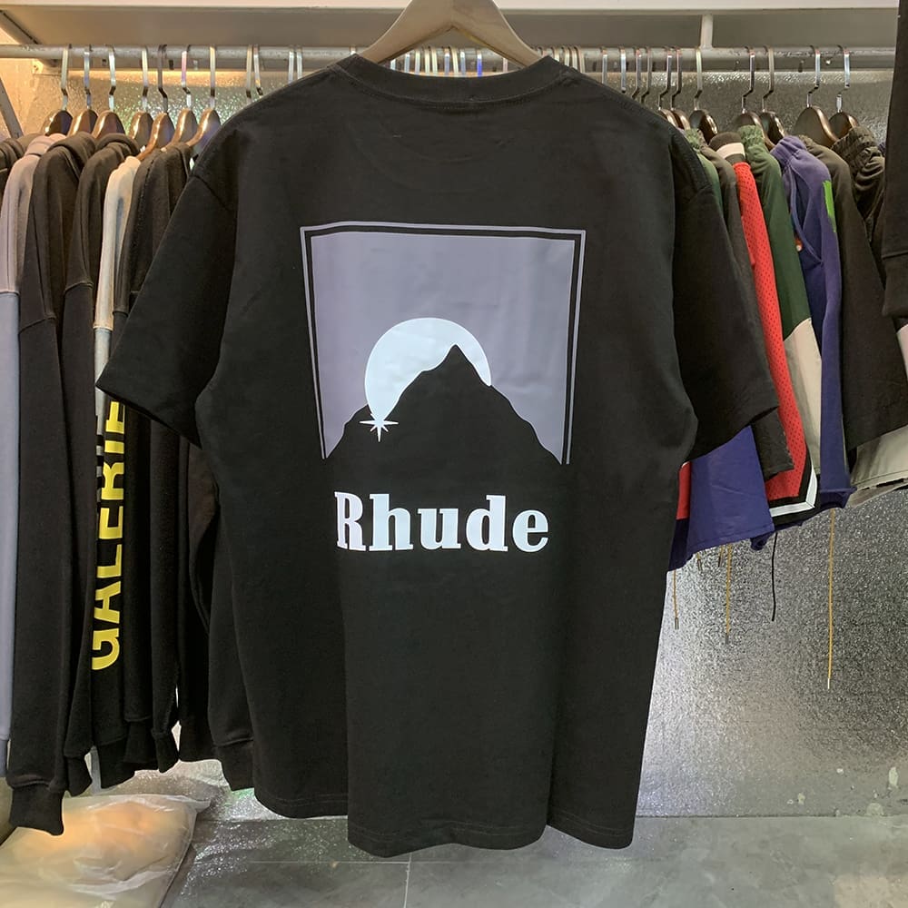 Rhude Moonlight Black Moon Print Tee