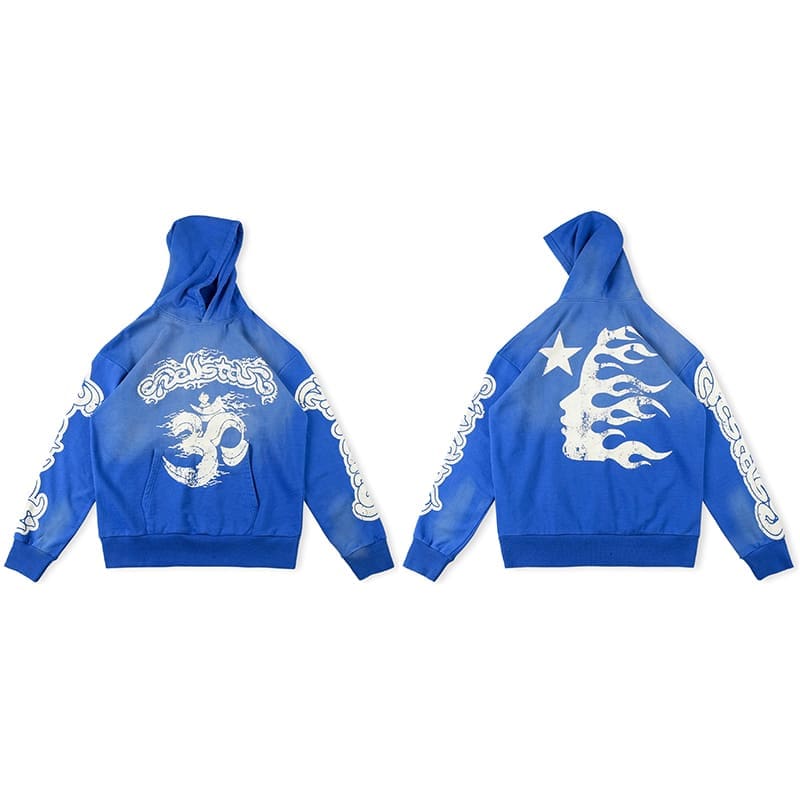 H*lst*r studios marble tie-dye hoodie