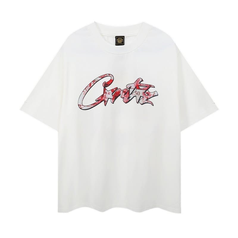 Corteiz Devil Island Graffiti Print T-Shirt for Men and Women High Street Retro Style