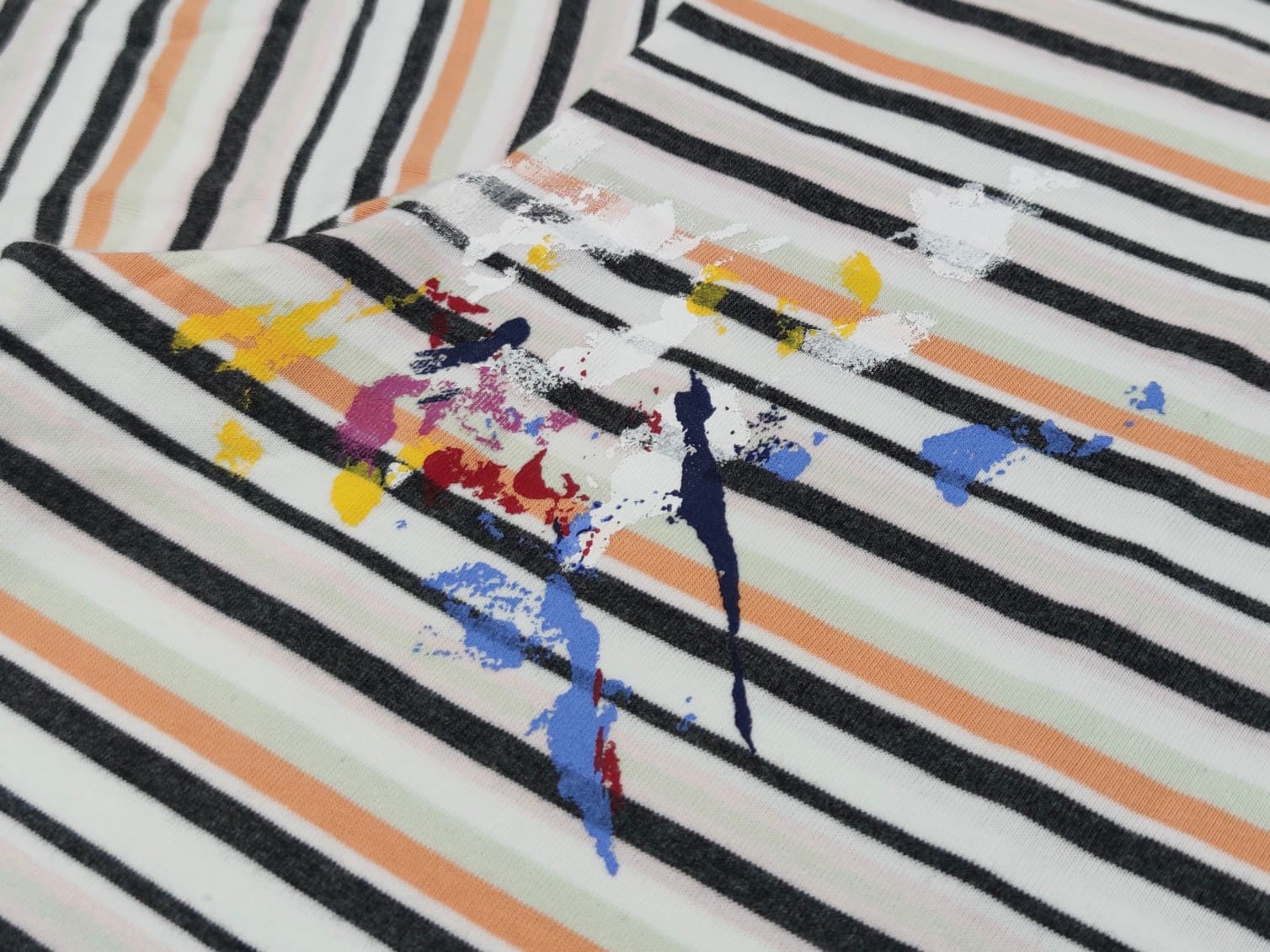 Gallery Dept Striped Splash-Ink T-Shirt