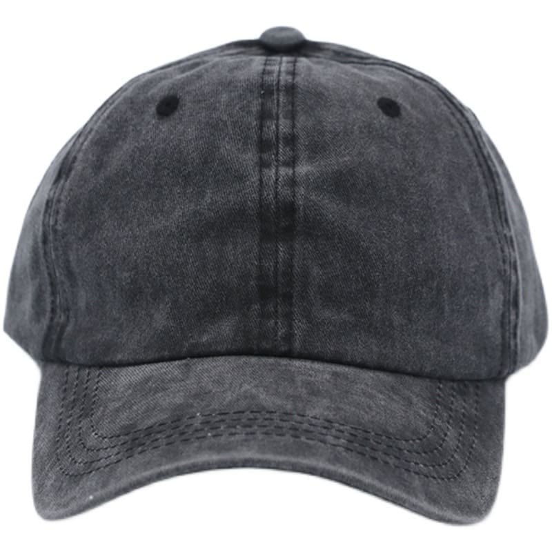 Gx Fog Washed Black Distressed Cap
