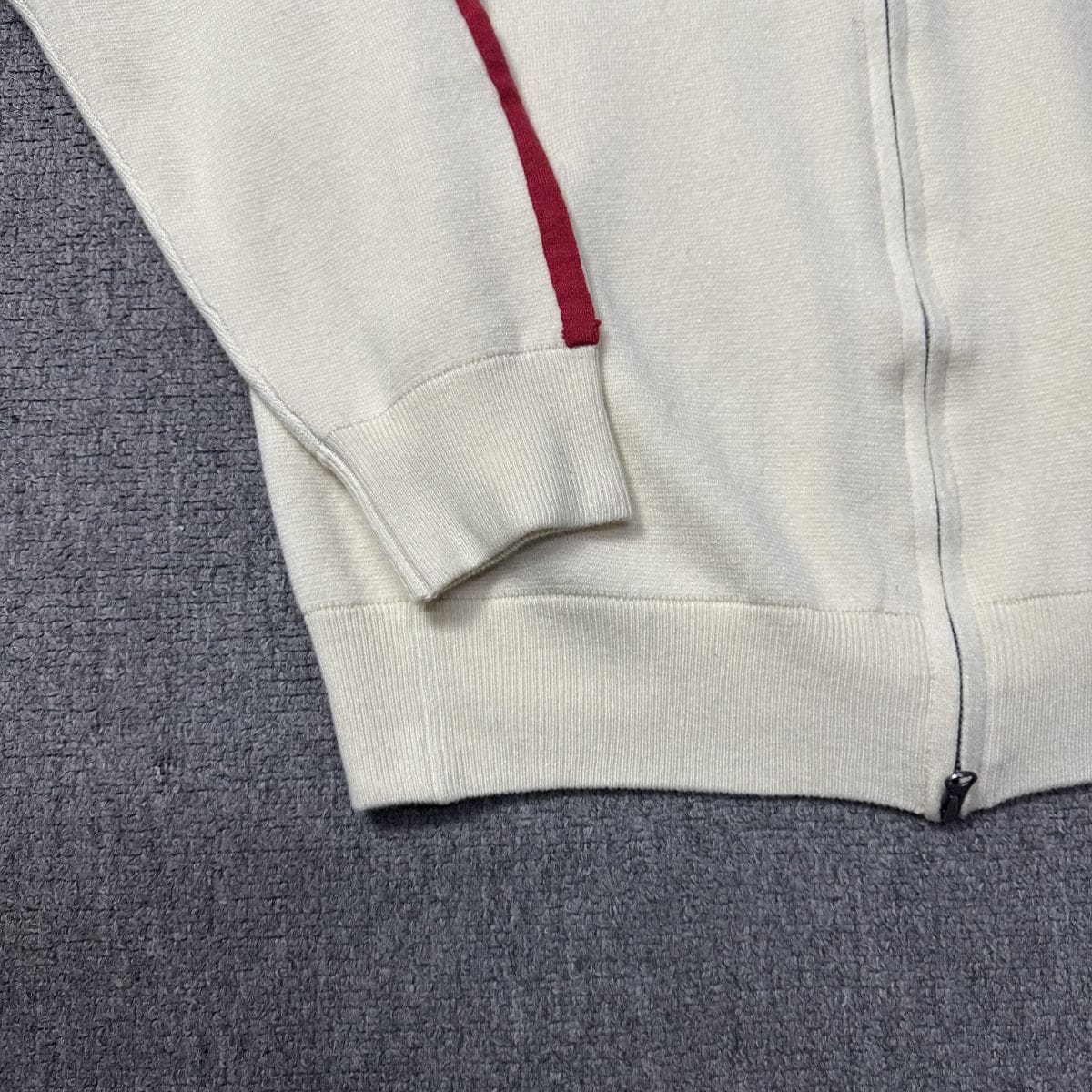 Corteiz Devil Island Red and Blue Ribbon Jacket Couples Zipper Cardigan