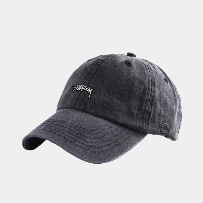 Stussy Washed Distressed Baseball Cap Summer Sun Hat for Men