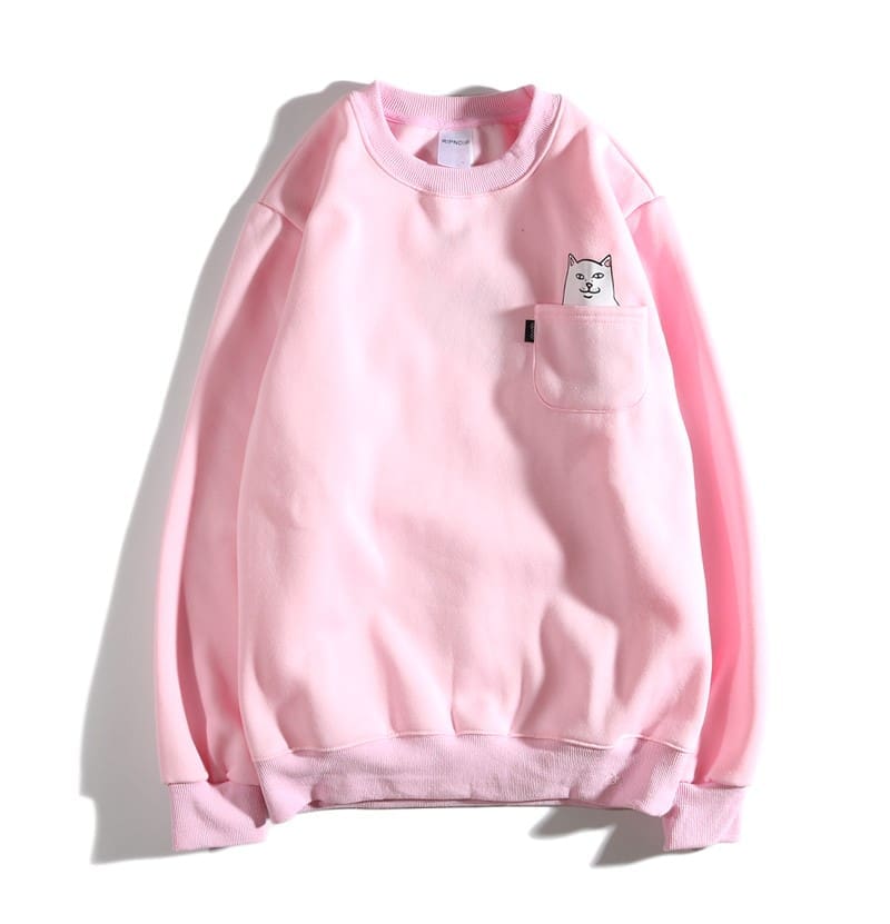 Ripndip Pocket Middle Finger Cat Pullover