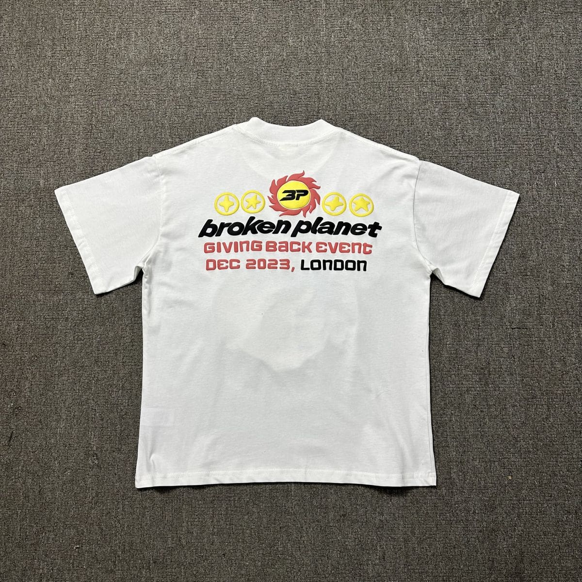 Broken Planet Puff Print Short Sleeve T-Shirt for Men and Women