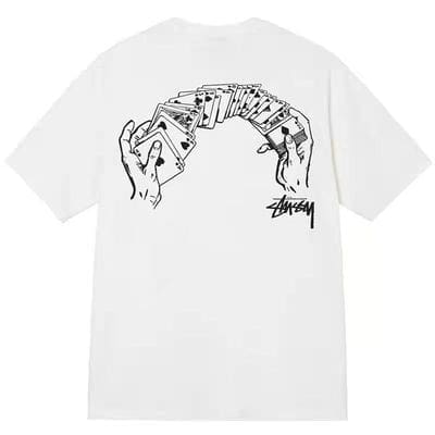 Stussy Crown Surfing Print Short Sleeve T-Shirt for Men and Women 3