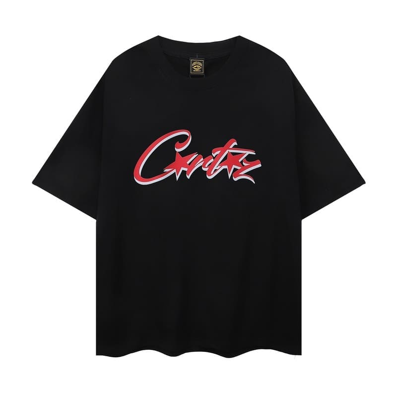 Corteiz Devil Island Graffiti Print T-Shirt for Men and Women High Street Retro Style