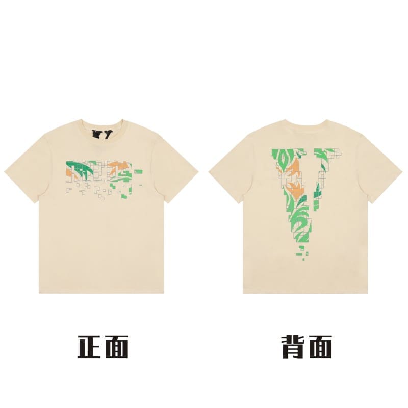 VLONE Large V Short Sleeve High Street T-Shirt Summer Style