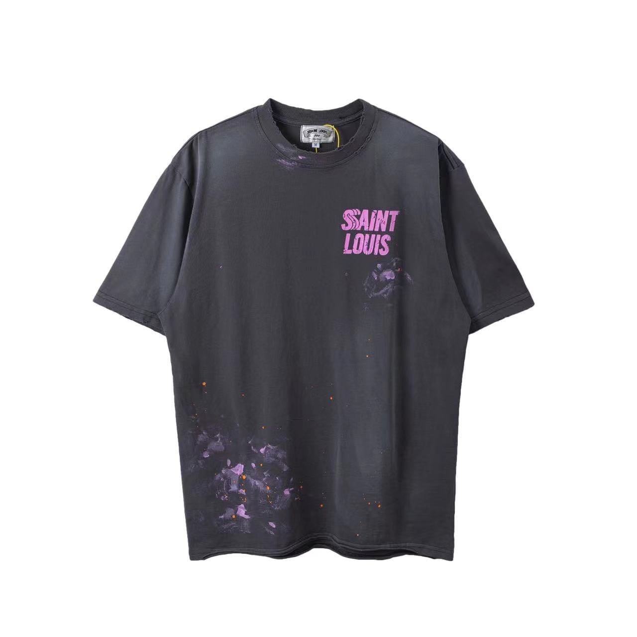 saint L**is hot drill vintage washed vtg short sleeve t-shirt for men