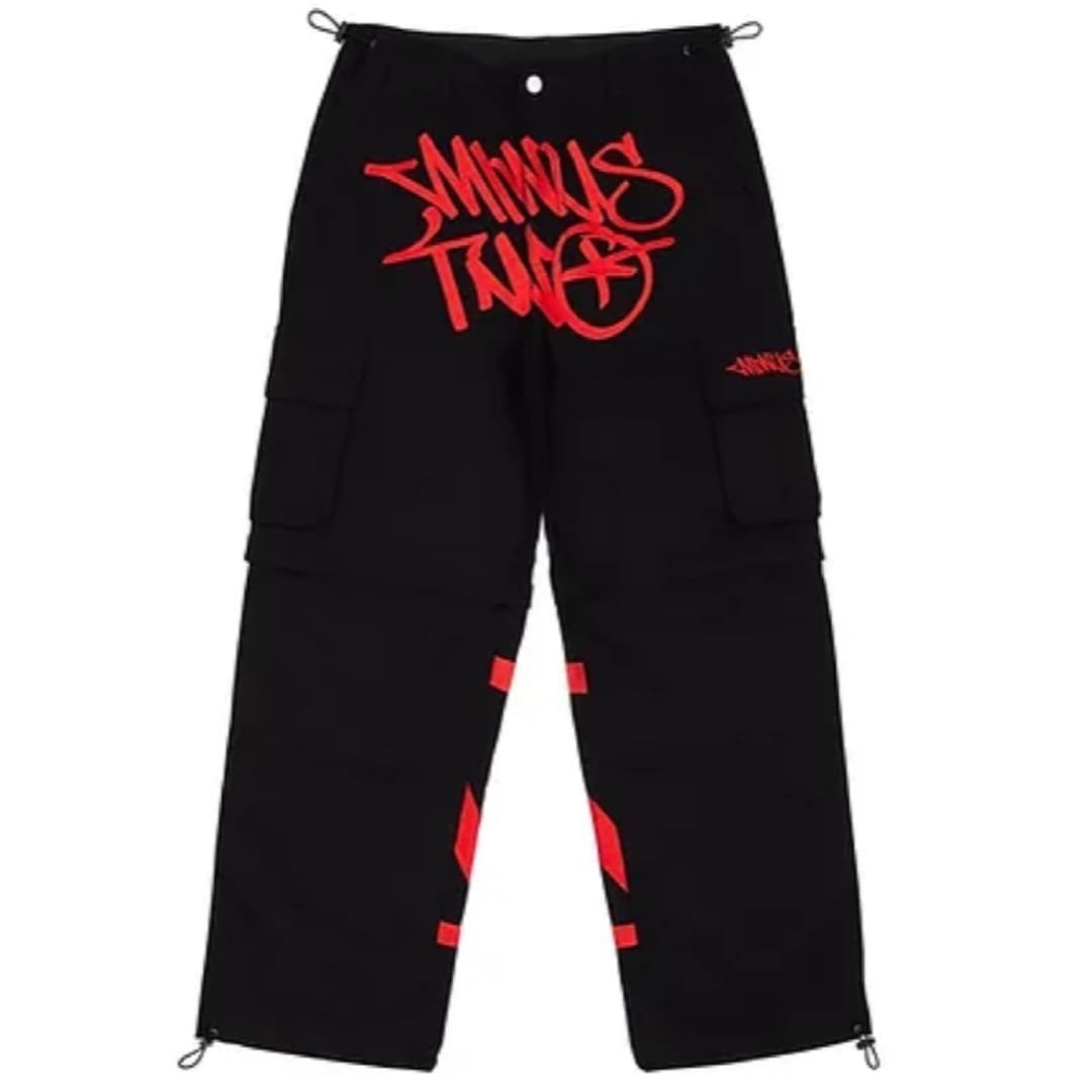 Minus Two Cargo Pants Casual Straight-Leg Loose Fit Hip Hop Star Style E