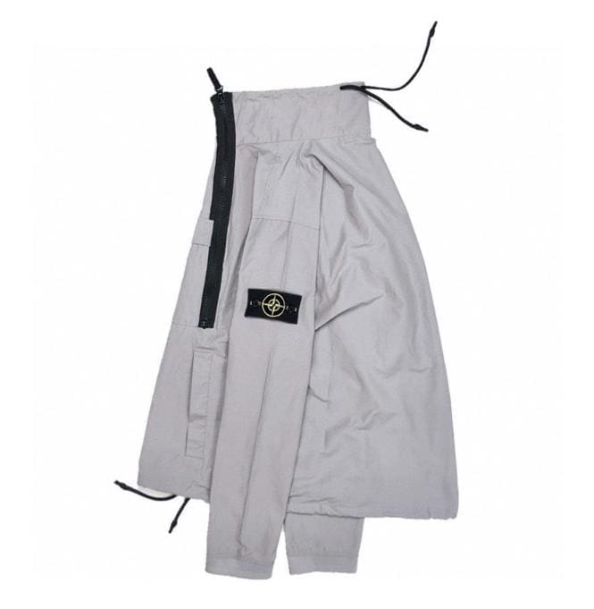 Stone Island Oblique Zipper Shell Jacket Windproof Casual Coat for Men and Women
