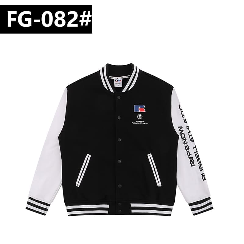 AAPE Military Style Baseball Jacket for Men and Women