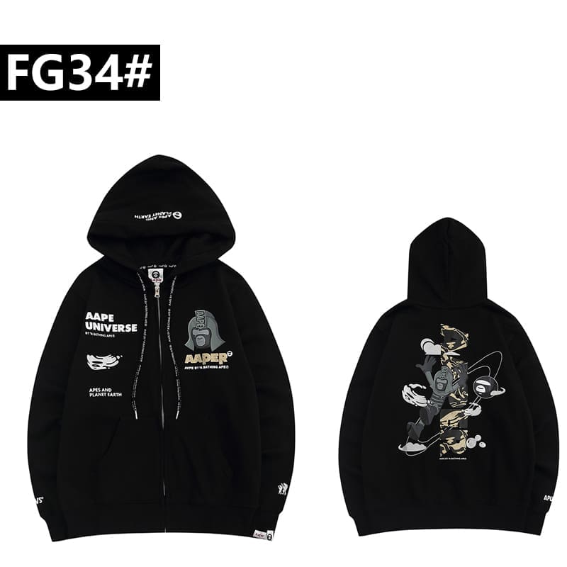 AAPE Ape Head Camouflage Hoodie for Men and Women