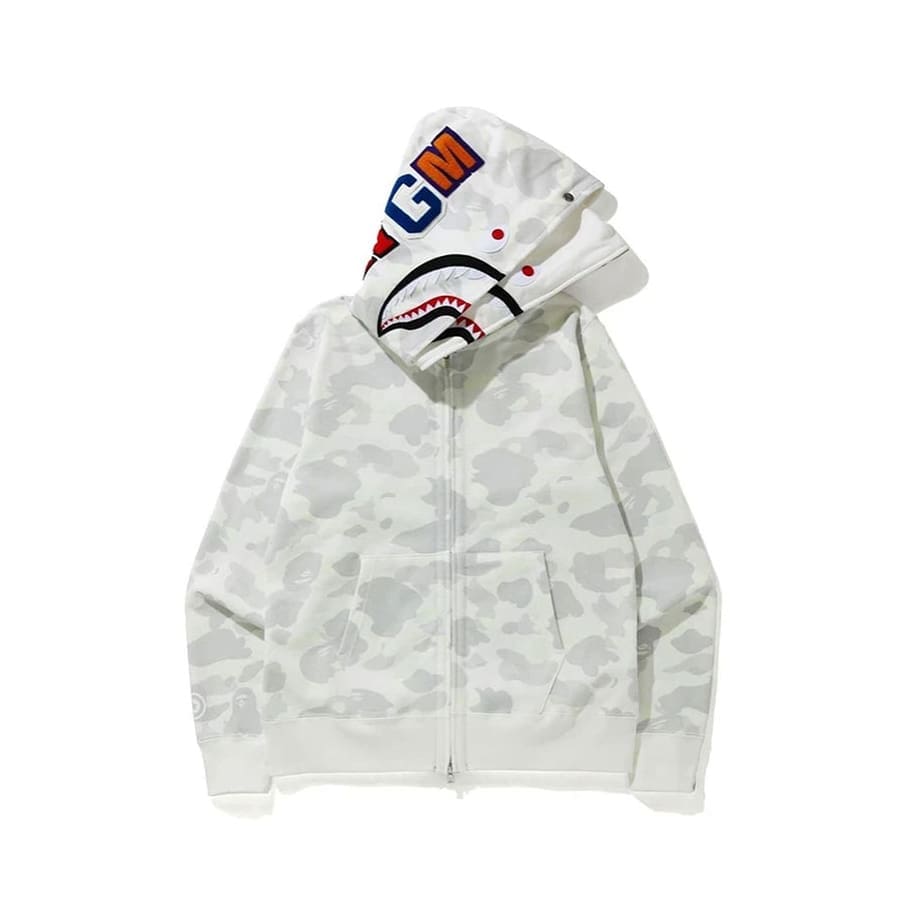 AAPE Ape Head Camouflage Zip Hoodie for Men and Women