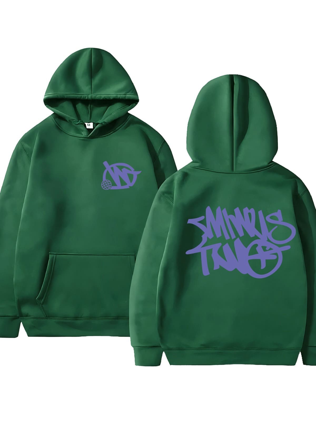 Minus Two Printed Hoodie Casual Loose Sweater for Autumn Winter