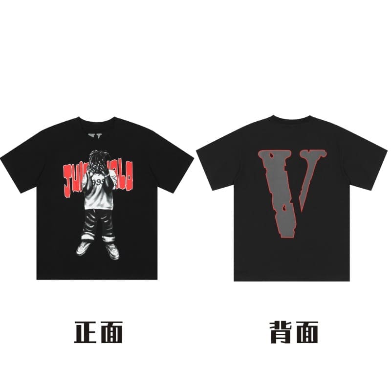 VLONE Large V Short Sleeve High Street T-Shirt Men and Women Summer Style