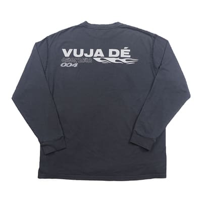 In Stock/VUJADE 004 washed old flame creative Tee casual long sleeve T-shirt KENIJIMA same style