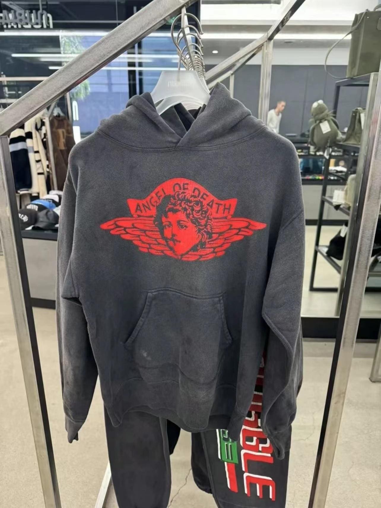 Saint Michael Washed Angel Pullover Hoodie for Men and Women