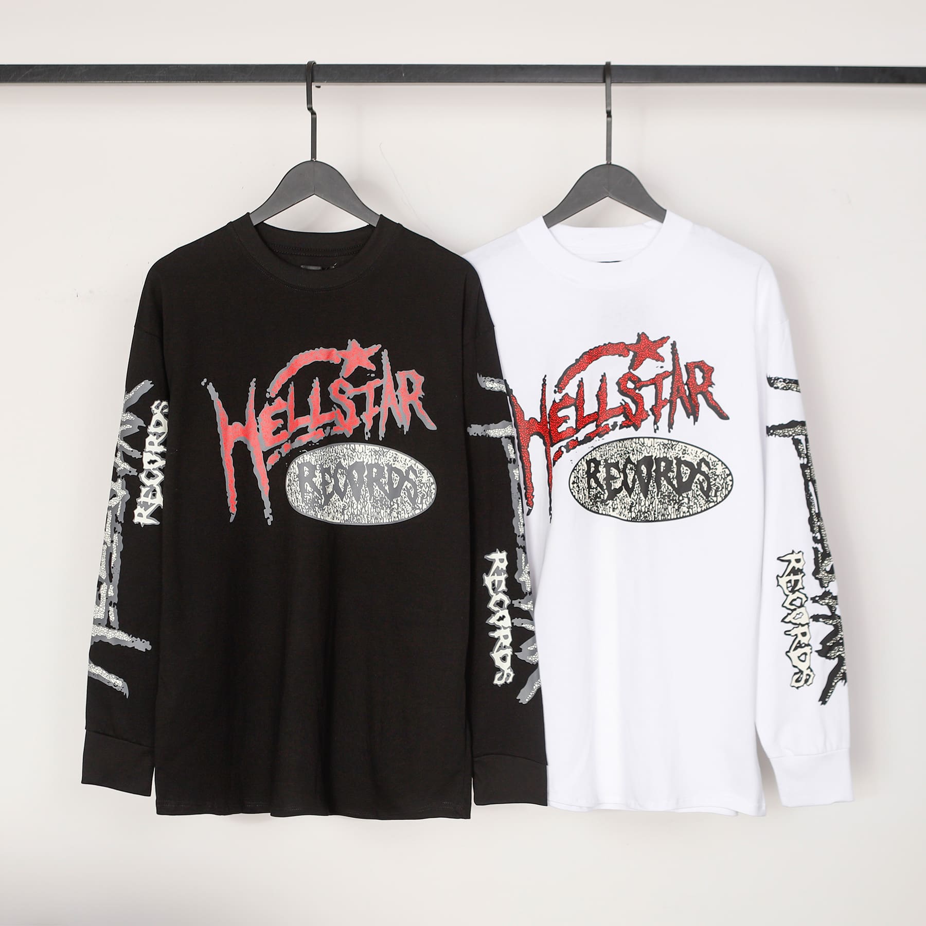 H*lst*r european and american high street fashion hip hop fashion brand men’s and women’s printed loose cotton crew neck bottoming shirt long sleeve t-shirt ins