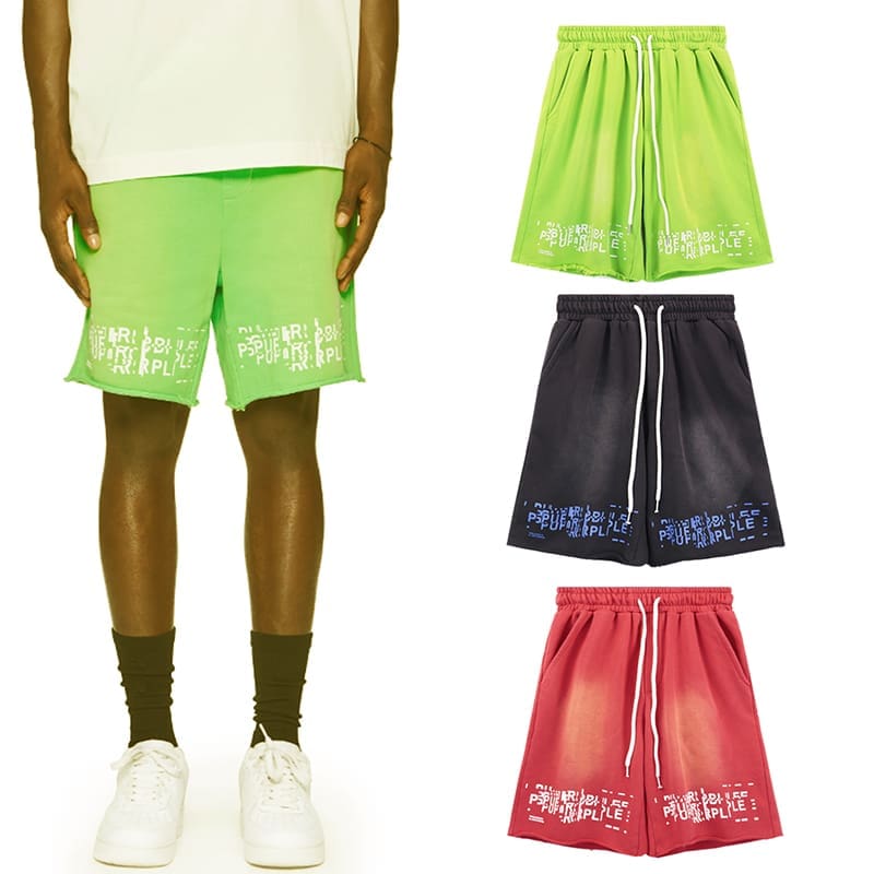 vlone fog pu*re b*and washed cotton t-shirt with glitch sports shorts