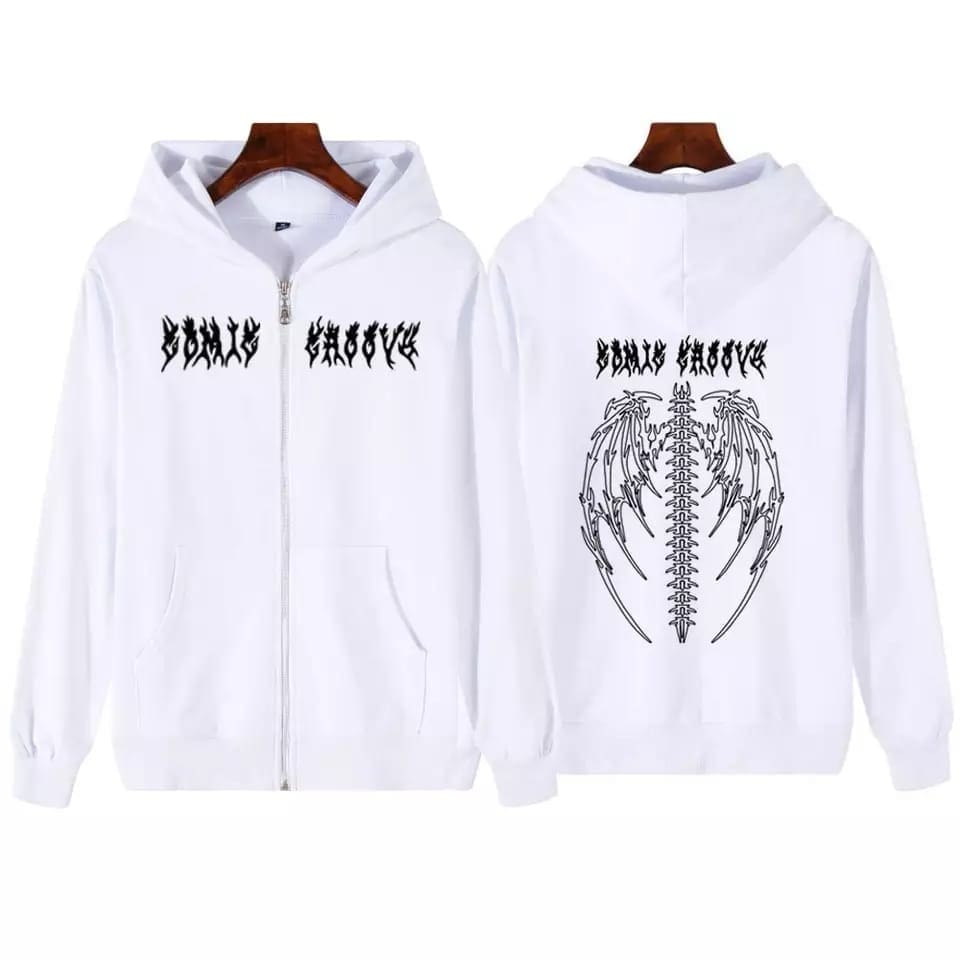 Loose Printed Pocket Sweatshirt Double-Layer Women’s Hoodie Y2G Style