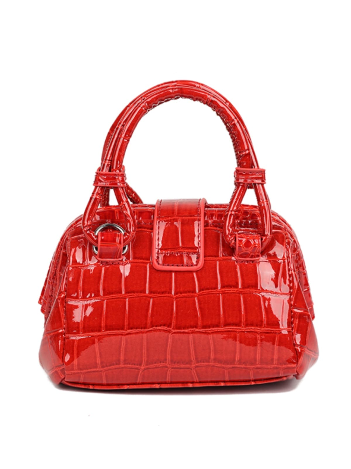 u1u1enne westwood crocodile pattern red chain small square bag for women