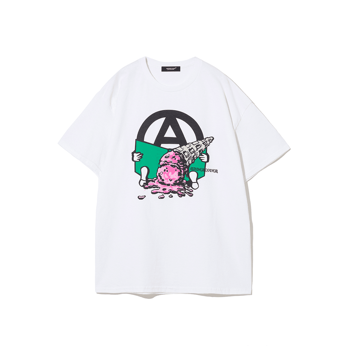 Undercover Ice Cream Bear Print Special Design Short Sleeve T-Shirt for Men and Women