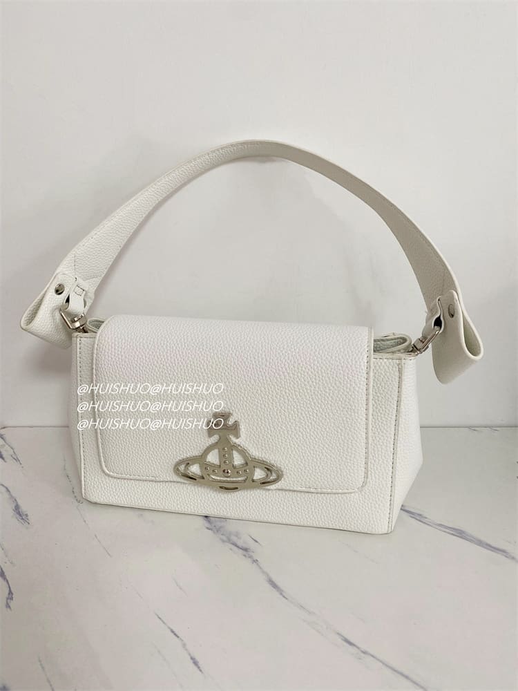 u1u1enne westwood crocodile pattern baguette shoulder bag saturn chain design