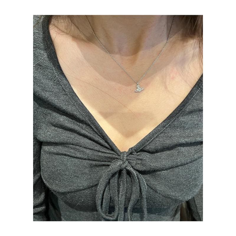 u1u1enne westwood oslo mini saturn necklace and stud earrings 925 silver