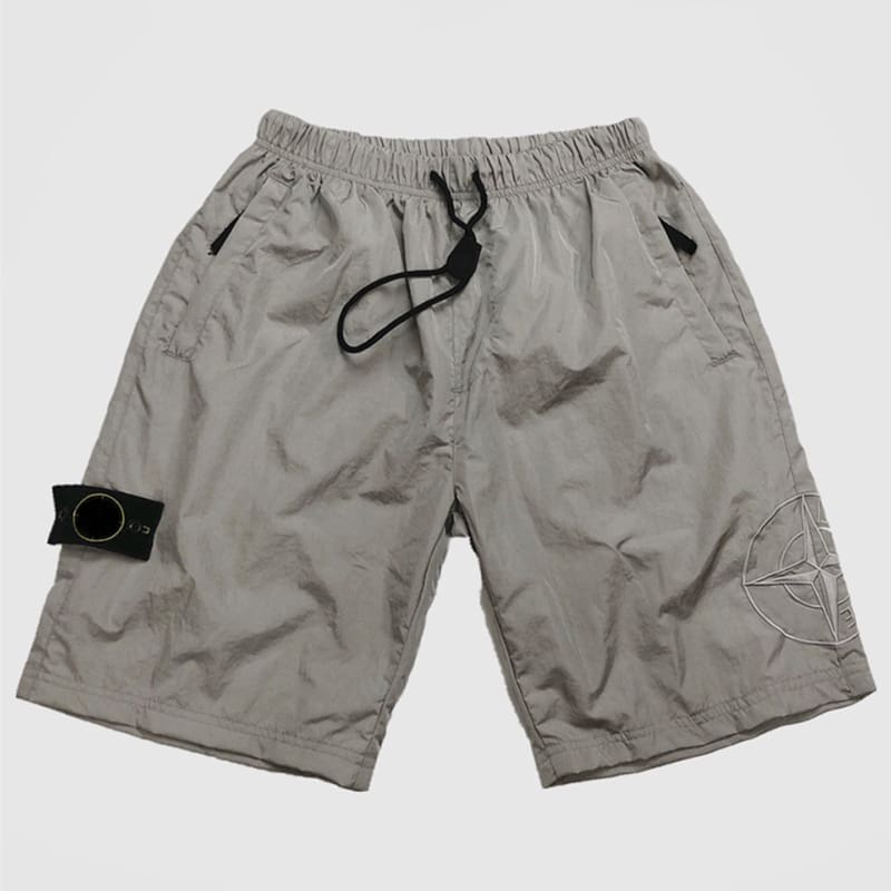 Stone Island Double-Layer Quick-Drying Nylon Compass Embroidery Sports Shorts