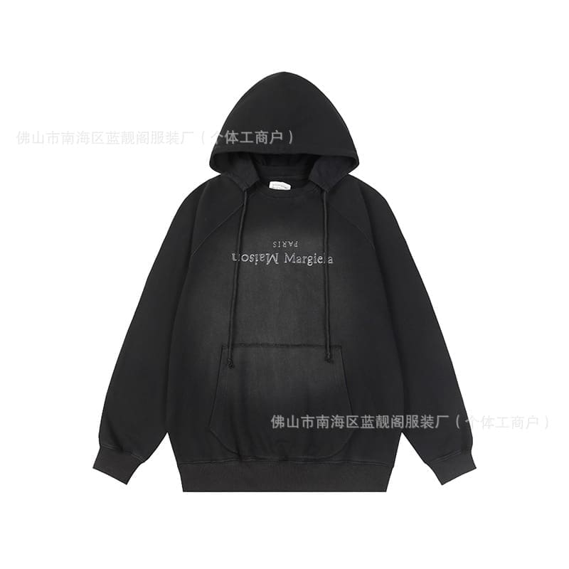 ma*s*n Ma*i*la mm6 washed-out hooded sweater for men and women
